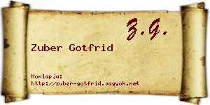Zuber Gotfrid névjegykártya